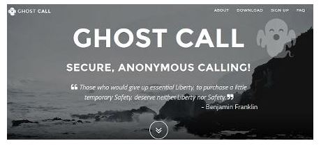 Ghost Secure предоставляет анонимный телефонный сервис.