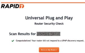 Запросы UPnP роутером проигнорированы