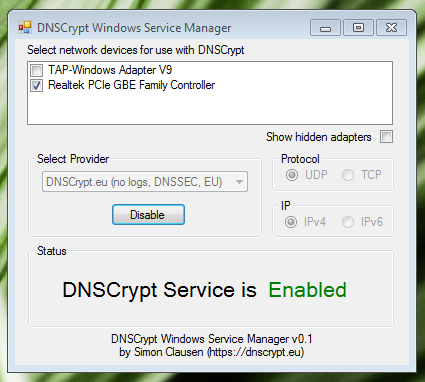 Установка DNSCrypt