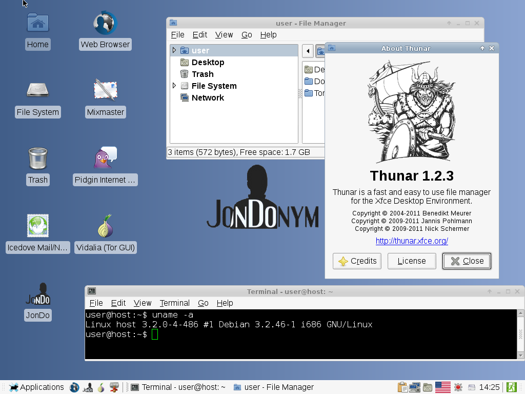 Обзор JONDO Linux