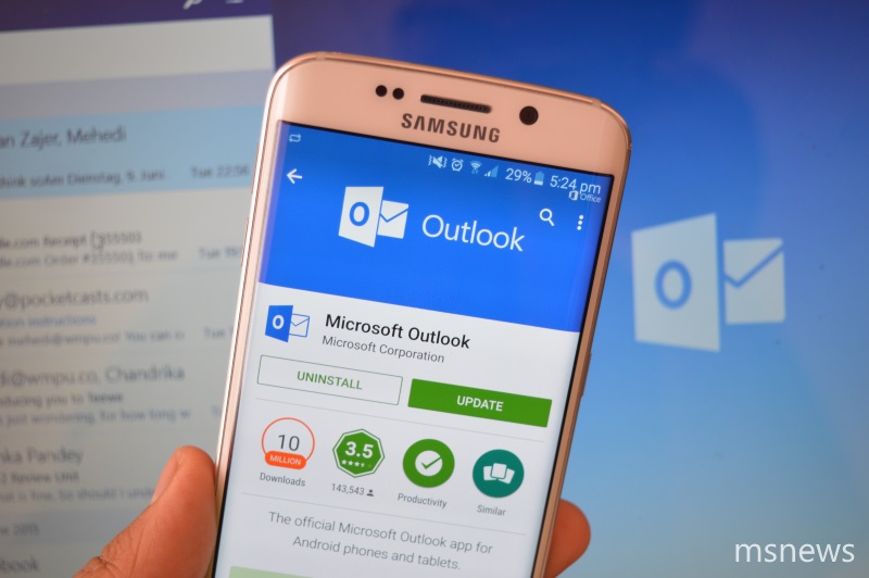 Как удалить OUTLOOK c Android