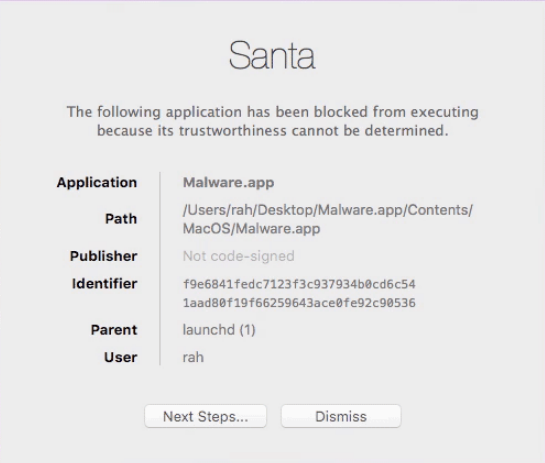 SANTA — инструмент для защиты MAC OS от малвари.