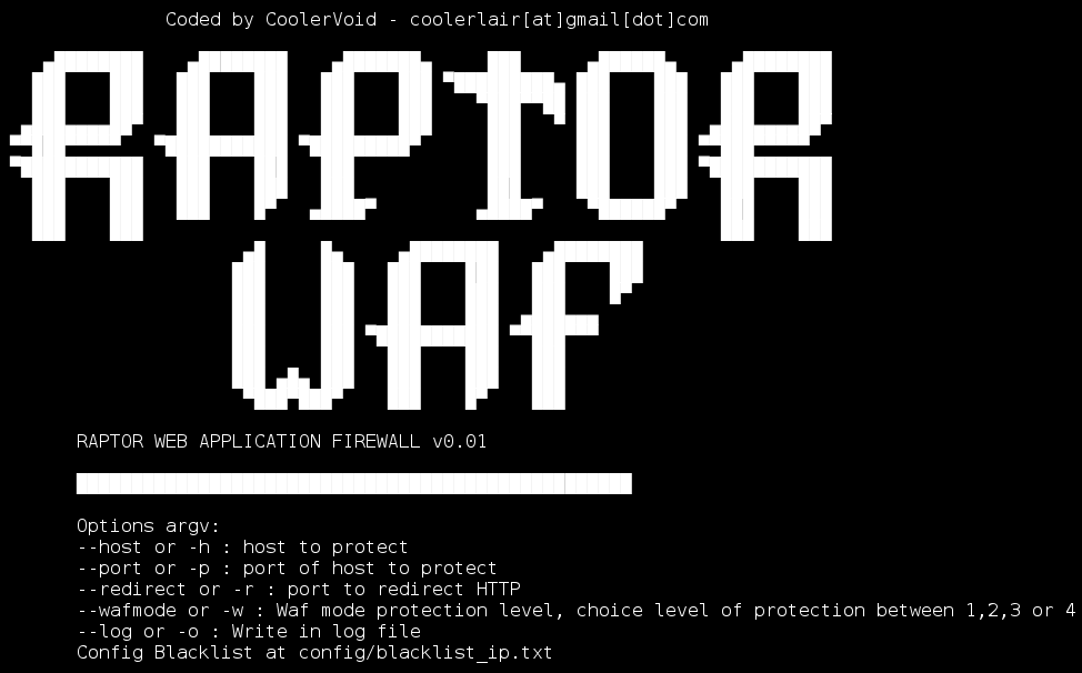 Raptor WAF для защиты от SQL иньекций.
