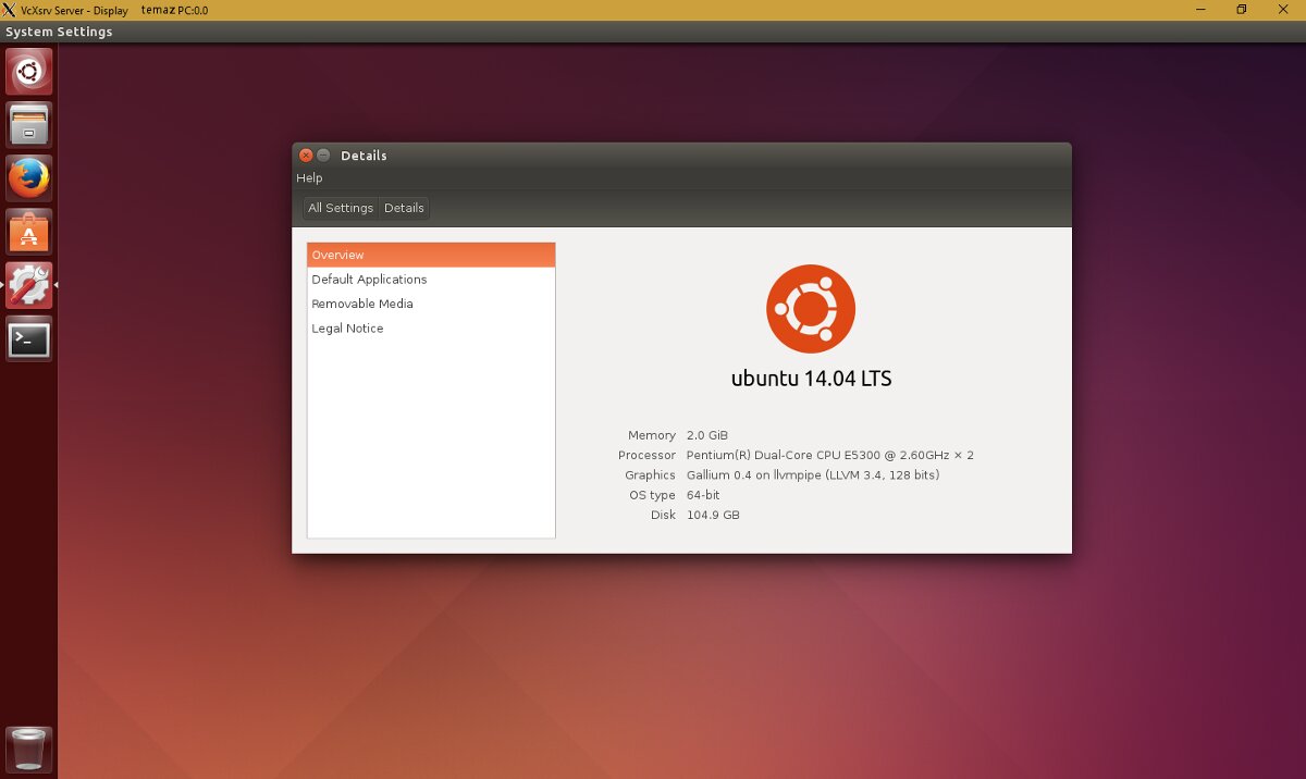 Установка Linux Ubuntu в Windows 10 c графикой Unity.