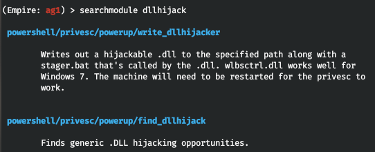Поиск модулей, связанных с dllhijack