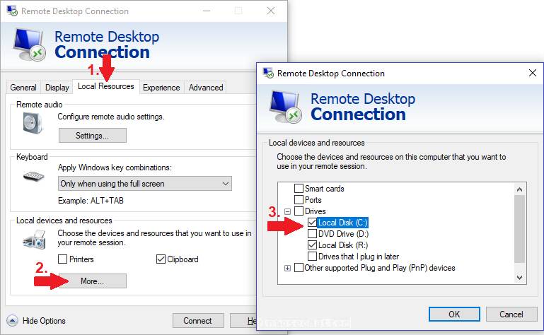 Share files over RDP on Windows systems