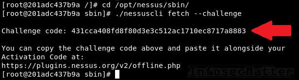 Getting challenge code from existing Nessus installation