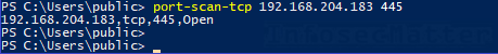 Port scanning a single host and port    Сканер портов в PowerShell (TCP / UDP)