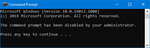 The command prompt has been disabled by your administrator error   19 способов обойти программные ограничения