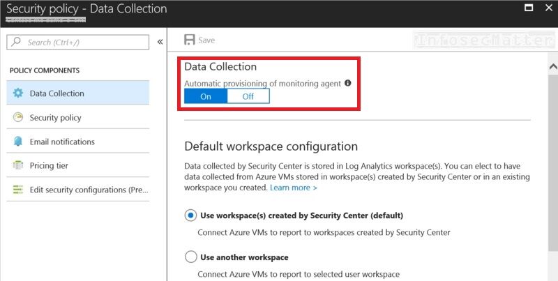 Azure Automatic provisioning of monitoring agent