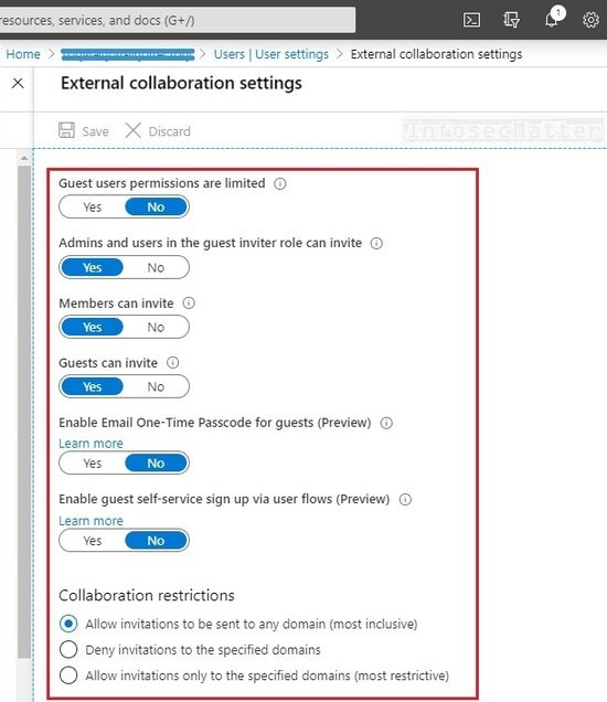 Azure AD with guest insecure settings