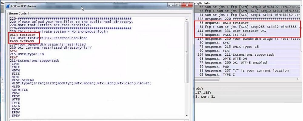 Capturing FTP password with Wireshark   Захват паролей с помощью Wireshark