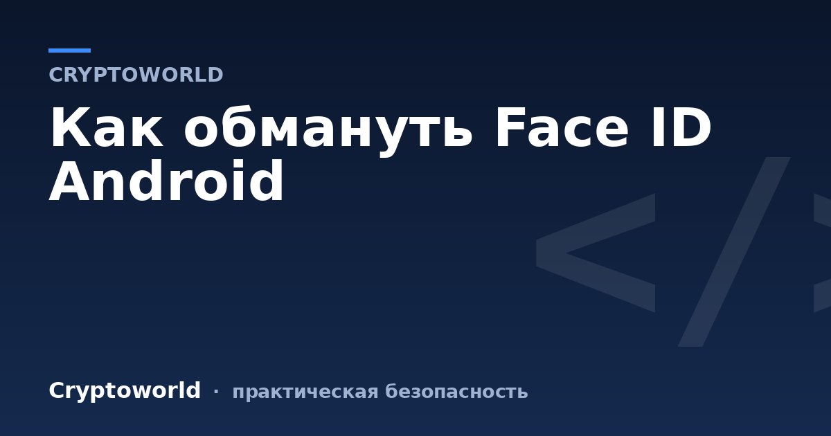 Как обмануть Face ID Android