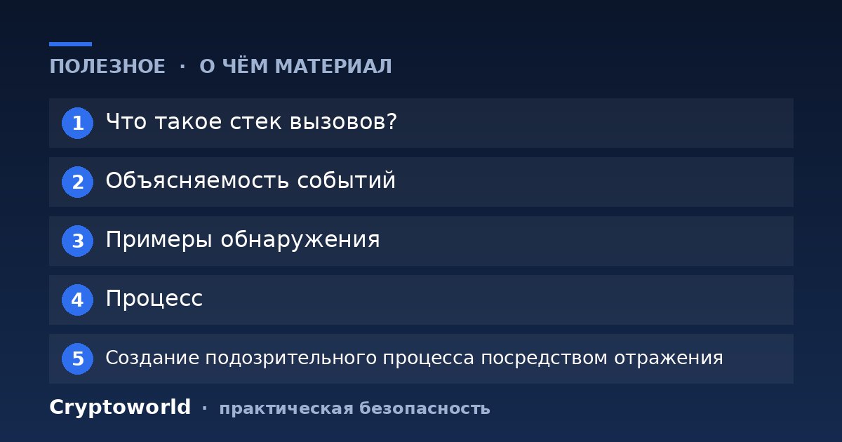 Схема материала: Как вы можете использовать стеки вызовов